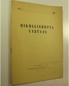 käytetty teos Rikollisuutta vastaan, N:o 1 1957