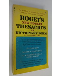 Tekijän Norman Lewis  käytetty kirja Roget's new pocket thesaurus in dictionary form