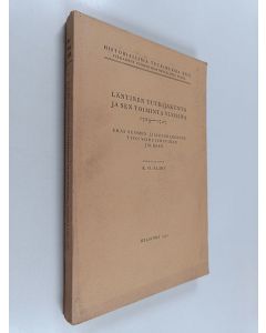 Kirjailijan K. O. Alho käytetty kirja Läntinen tutkijakunta ja sen toiminta vaosina 1725-1727 : Eras Suomen jälleenrakennustyön vai̲he isonvihan jälkeen