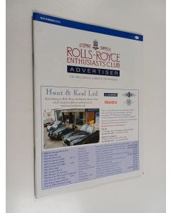 käytetty teos Rolls-Royce enthusiasts' club advertiser for Rolls-Royce and Bentley ethusiasts : November 2003