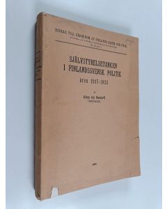 Kirjailijan Göran von Bonsdorff käytetty kirja Självstyrelsetanken i finlandssvensk politik åren 1917-23