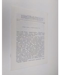 käytetty teos Kristiyhteisö 3/1985 : Ihmisen vapaudesta