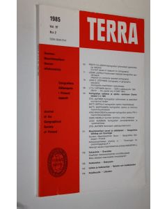 käytetty kirja Terra nro 2/1985 (vol 97) : Suomen maantieteellisen seuran aikakauskirja