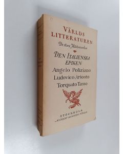 Kirjailijan Torquato Tasso käytetty kirja Den italienska epiken