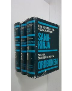 Tekijän Göran Karlsson  käytetty kirja Iso ruotsalais-suomalainen sanakirja = Stora svensk-finska ordboken 1-3