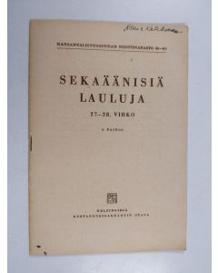käytetty teos Sekaäänisiä lauluja 27-28. vihko
