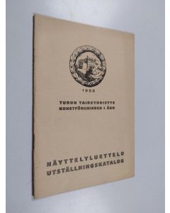 käytetty teos 1933 Turun taideyhdistys : näyttelyluettelo = Konstföreningen i Åbo : utstälningskatalog