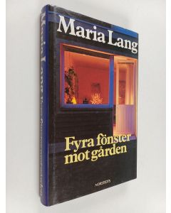 Kirjailijan Maria Lang käytetty kirja Fyra fönster mot gården