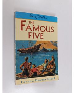 Kirjailijan Enid Blyton käytetty kirja Five on a treasure island
