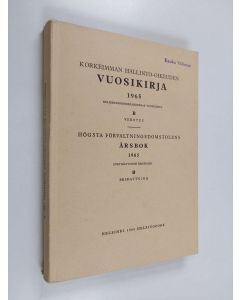 käytetty kirja Korkeimman hallinto-oikeuden vuosikirja 1965 B, Verotus = Högsta förvaltningsdomstolens årsbok 1965 B, Beskattning