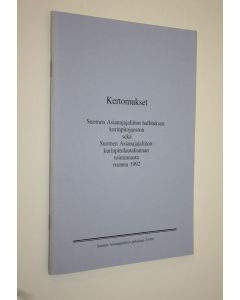 käytetty teos Kertomukset 1992 : Suomen Asianajajaliiton hallituksen kurinpitojaoston sekä Suomen Asianajajaliiton kurinpitolautakunnan toiminnasta vuonna 1992