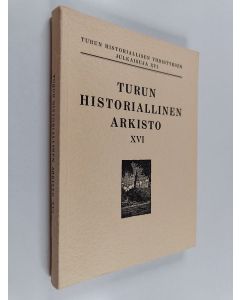 käytetty kirja Turun historiallinen arkisto XVI