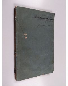 Kirjailijan Axel Wilhelm Liljenstrand käytetty kirja Om skifte af jord