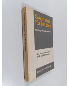 Kirjailijan Arne Palmqvist käytetty kirja Svenska författare : bibliografisk handbok