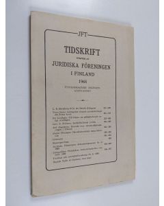 käytetty kirja Tidskrift utgiven av juridiska föreningen i Finland 19