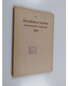 käytetty kirja Arvosteleva luettelo suomenkielistä kirjallisuutta 1919