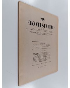 käytetty kirja Kotiseutu 1/1938