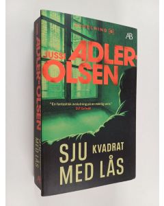 Kirjailijan Jussi Adler-Olsen käytetty kirja Sju kvadrat med lås