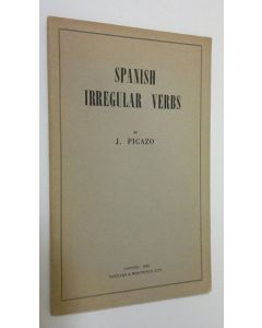 Kirjailijan J. Picazo käytetty teos Spanish irregular verbs