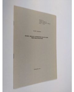 Kirjailijan Curt Olsson käytetty teos Borde Högsta domstolen bli en ren prejudikatinstans? (särtryck ur Tidskrift, utgiven av Juridiska Föreningen i Finland häfte 2-3/1975)