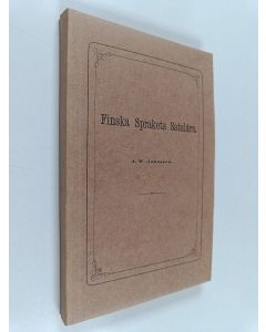 Kirjailijan Adolf Waldemar Jahnsson käytetty kirja Finska språkets satslära