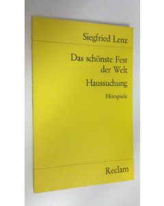 Kirjailijan Siegfried Lenz käytetty kirja Das schönste Fest der Welt ; Haussuchung