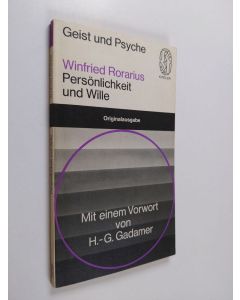 Kirjailijan Winfried Rorarius käytetty kirja Persönlichkeit und Wille