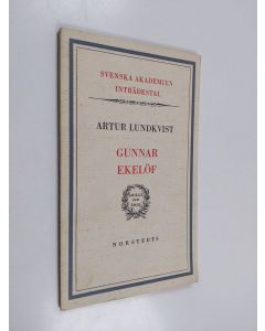 Kirjailijan Artur Lundkvist käytetty teos Gunnar Ekelöf