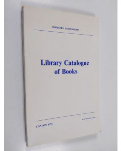 käytetty kirja Library catalogue of books 1971