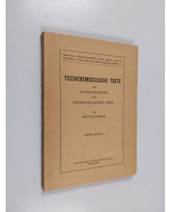 Kirjailijan Yrjö Wichmann käytetty kirja Tscheremissische Texte mit Wörterverzeichnis und grammatikalischem Abriss