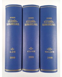 käytetty kirja Suomen säädöskokoelma 1999 1-3