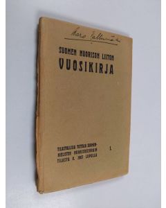 käytetty kirja Suomen nuorison liiton vuosikirja 1