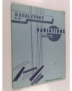Kirjailijan Dmitri Kabalevsky käytetty teos Variations for piano