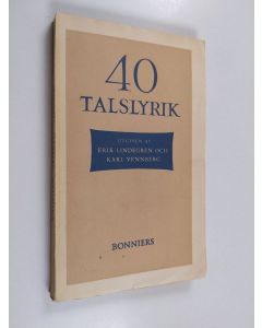 Kirjailijan Karl Vennberg käytetty kirja 40-tals-lyrik