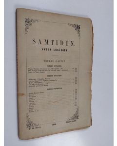 käytetty kirja Samtiden : skildringar från verldsteatern : tredje häftet 1859