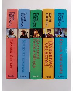 Kirjailijan David Eddings käytetty kirja Mallorean taru 1-5 : Lännen vartijat ; Murgojen kuningas ; Karandan paholaisherra; Darshivan velhotar ; Kellin näkijätär