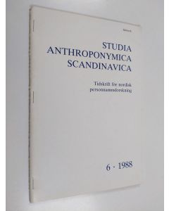 käytetty teos Studia anthroponymica Scandinavica 6/1988 : tidskrift för nordisk personnamnsforskning
