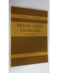 Kirjailijan Gösta Forsström käytetty kirja Translation exercises for University students