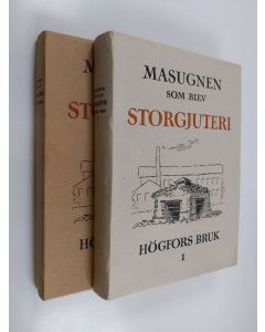 Kirjailijan Karl Ekman käytetty kirja Masugnen som blev storgjuteri : Högfors bruk 1-2