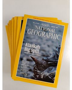 käytetty kirja National geographic vuosikerta 1990 (Elokuun numero puuttuu)