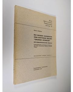 Kirjailijan Aarre Heino käytetty kirja Die beiden fassungen von Gottfried Kellers "Grunem Heinrich"
