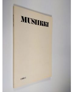 käytetty kirja Musiikki 1/1980 : Suomen Musiikkitieteellisen Seuran julkaisu