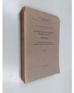 Kirjailijan Aarno Maliniemi käytetty kirja Suomen historiallinen bibliografia 1901-1925 = Finsk historisk bibliografi = Finnish historical bibliography 1-2