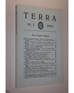 käytetty kirja Terra nro 3/1969 (vol 81) Oiva Tuomisen juhlakirja: Suomen maantieteellisen seuran aikakauskirja