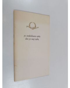 Kirjailijan Markus Ahava käytetty teos Toukokuu 1964 : Tervehdys Helsingin yliopiston Filosofisen tiedekunnan promootiossa 31.V.1964 vihittäville filosofian maistereille