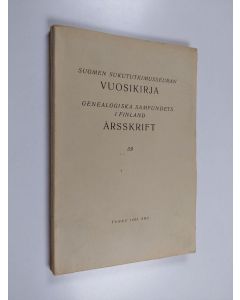 käytetty kirja Suomen sukututkimusseuran vuosikirja 39