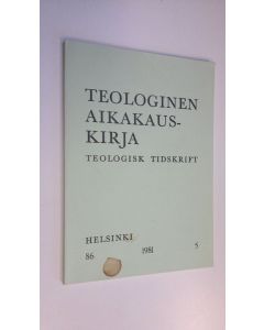 käytetty kirja Teologinen aikakauskirja 5/1981