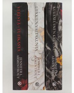 Kirjailijan Jennifer L. Armentrout uusi kirja Veri ja tuhka 1-3 : Verestä ja tuhkasta ; Liekkien valtakunta ; Kultaluinen kruunu