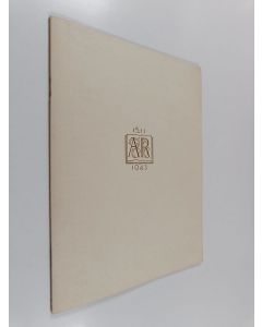 Kirjailijan Arvi Kivimaa käytetty kirja Professori Alvar Renqvistille 15.2.1943