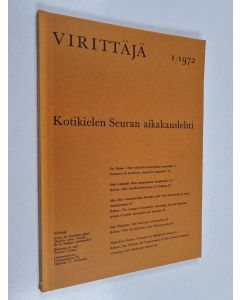 käytetty kirja Virittäjä 1/1972